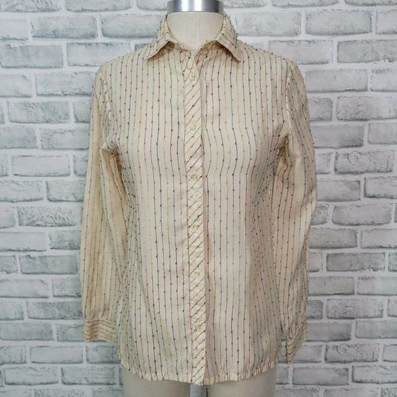 Vintage 70s Contessa Monique Rainbow Stitch Stripe - Picture 1 of 7